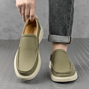 Zapatos de Cuero Genuino para Hombre, Zapatos Casuales de Negocios Formales Negros Antideslizantes con Punta Ancha para Hombre, Calzado Moderno - Product Image 2