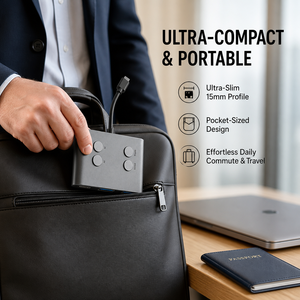 ฮับ USB-C แบบใหม่ 2 พอร์ต USB-A 3.0 พร้อมปุ่มลัดแบบกำหนดเอง ดีไซน์เน้นความเป็นส่วนตัว พร้อมฟังก์ชัน AI สำหรับเดสก์ท็อปและการเดินทาง - Product Image 1