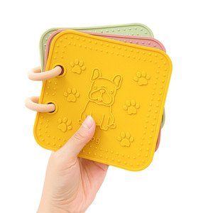 Personnaliser l'usine de gomme de silicone pour l'éducation précoce des enfants animal de qualité alimentaire bain de bébé livre de silicone <span class=keywords><strong>jouet</strong></span> apaisant - Product Image 4