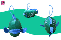 Petit porte-clés requin en peluche de 3 pouces série d'animaux sous-marins amusants poupées de machine à griffes personnalisées