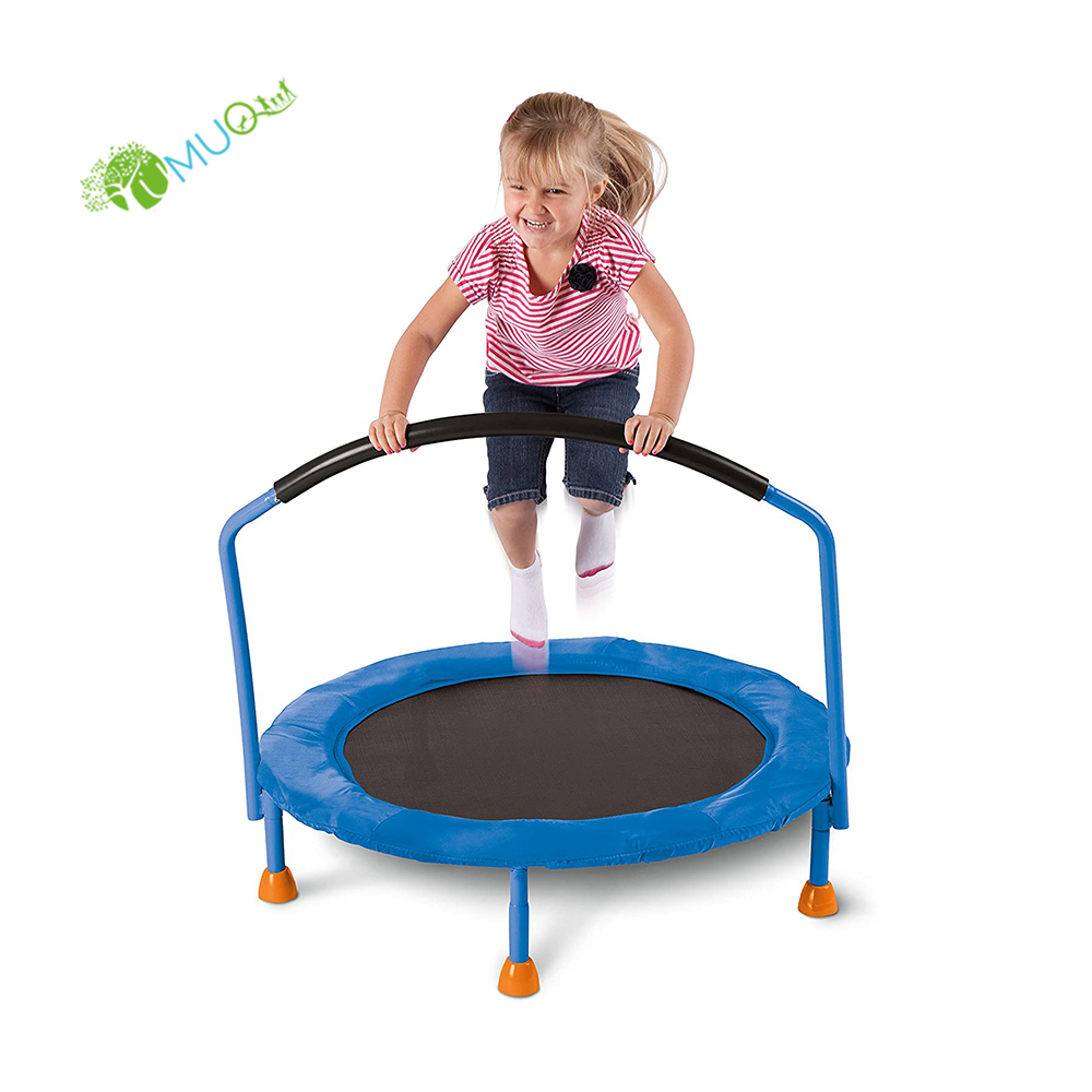 Yumuq 36x36x33,5 "Крытый мини круглый батут с ручкой и большой Прыжки поверхность для детей От 3 до 6 лет