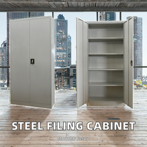 Adjustable Lockable Modern <b>Metal</b> <b>Filing</b> <b>Cabinet</b> with 2-6 Doors & 4+ Drawers-for Bedroom Office Garage School Supermarket Storage - Product Image 2