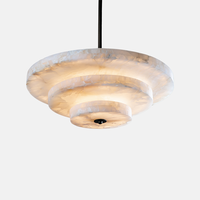 Nordic Villa Design Moderne Cuivre Marbre Pendentif Lumière Albâtre Lustre Décoratif pour Salon Installation Suspendue Facile