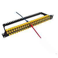 Panel Patch Modul CAT6 48-Port 1U 19 Inci Female to Female Langsung dari Pabrik, Modul Coupler Inline RJ45 UTP CAT6