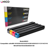 Cartouches de toner compatibles UNICO MX23 pour imprimante laser Sharp MX-2018 2318 2338 2638 3138