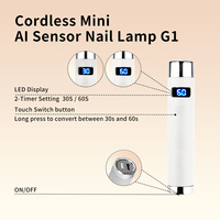 Lampe à ongles UV LED sans fil 2-en-1 avec capteur IA, personnalisable (OEM/ODM), marque privée, professionnelle, rechargeable, pour séchage de vernis gel en salon