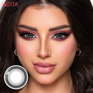 아시아의 인기 자연 확대 원형 렌즈 14.5mm 다크 브라운 블랙 그레이 색상 아시아 눈 디자인 도매 가격 - Product Image 6