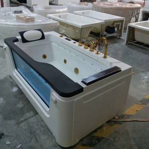 Hôtel Rideau D'eau Cascade Intelligent <span class=keywords><strong>Surf</strong></span> Massage Baignoire Acrylique Couple Double Bain Baignoire Thermostatique - Product Image 4