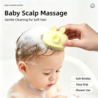 Éponge de bain en silicone souple de qualité supérieure, brosse corporelle à ventouse en forme d'animal mignon pour le nettoyage de bébé