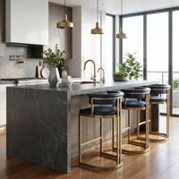 Tabourets de bar de luxe nordique moderne, chaises hautes minimalistes pour îlot de cuisine, café, bar à domicile
