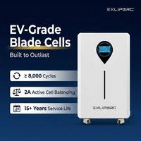 Système d'énergie solaire à batterie au lithium LiFePO4 certifié CE 51,2 V 16 kWh 30 kWh, alimentation de secours domestique