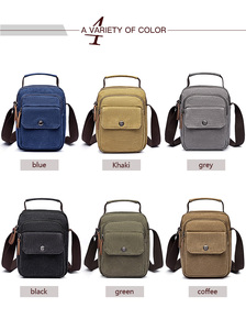 ZUOLUNDUO Hot Sale Small Portable Durable Canvas Men's Messenger <strong>Shoulder</strong> <strong>Bag</strong> Fashionable Vintage Logo for <strong>Mobile</strong> <strong>Phone</strong> Summer - Product Image 6