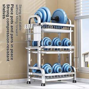 Escurridor de Platos de Acero Inoxidable de 3 Niveles con Bandeja Desmontable para Cocina - Product Image 4