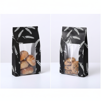 Sac de boulangerie transparent à fond plat, écologique, résistant à la graisse, imperméable et recyclable pour baguettes, sandwichs, toasts, pains et biscuits