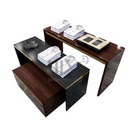 LUX Bois Classique Noir Vêtements Présentoir Rack Hommes Vêtement Costume Magasin Intérieur Free Design Meubles Or Gagnant POPAI