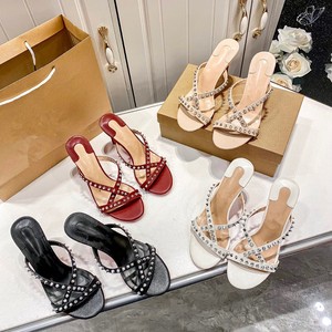Sandalias de TPU con Tiras Cruzadas y Adornos Estilo Hada, Punta Abierta, Tacón de Aguja Fino, Estilo Coreano, Elegantes y Sexys, Tacones Altos de Verano - Product Image 1