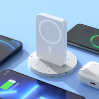 Banco de Energía Inalámbrico Personalizable de Alta Capacidad de 10000 mAh con Carga Rápida de 15 W, Interfaces USB-C/Tipo-C, Banco de Energía Magnético