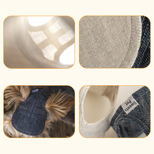 Anpassbare Leichte Outdoor-Hundekappe Sport-Baseballmütze Sonnenschutz Denim-Haustierhut mit Ohrlöchern für Ganztägigen Komfort - Product Image 4