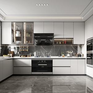 Gabinetes de madera maciza de estilo italiano personalizados para salas de estar y cocinas abiertas - Product Image 3