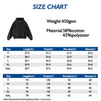 Ensemble sweat à capuche et pantalon de survêtement pour homme, coupe ample et oversize, coupe droite, grammage lourd 450 g/m², couleur unie, effet vieilli, délavé à l'acide, style vintage, automne, avec poches de haute qualité