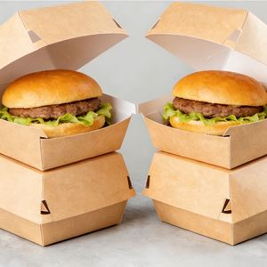 Boîte en papier personnalisée pour aliments, carrée, résistante à l'huile, jetable, pliable, pour frites et snacks, emballage alimentaire à emporter - Product Image 2