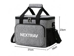 Drop Shipping Custom Logo Insulated Lunch Bag Waterproof Handheld Oxford <b>Ice</b> <b>Pack</b> Outdoor Travel <b>Cooler</b> Bag - Product Image 2