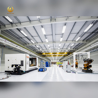 Nave Industrial Metálica de Acero Personalizada de Techo Abierto, con Energía Solar y Múltiples Almacenes, para Centro Logístico y Taller