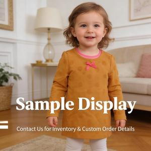 Camiseta de Algodón Personalizada para Bebé con Diseño Jacquard de Puntos, Manga Larga, para Niños Pequeños, Marca Privada - Product Image 6