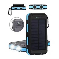 Banco de Energía Solar con Linterna LED de 20000 mAh, Cargador Solar de Emergencia Portátil, Bancos de Energía Multifunción