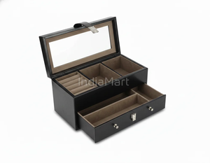 Classic Luxury Handmade Heavy Duty <b>Large</b> Capacity Lightweight Leather Jewellery <b>Box</b> - Product Image 6