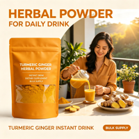 Poudre de boisson instantanée au curcuma et au gingembre, poudre à base de plantes pour le soutien des articulations et de la digestion, pour une utilisation quotidienne