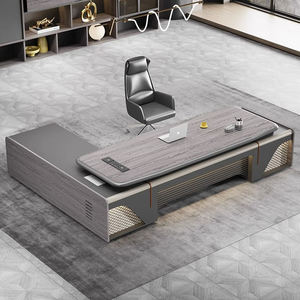 Scrivania-Mesa de escritorio para jefe de escritorio ejecutivo, mesa de escritorio de lujo, jefe de escritorio para oficina, escritorio de lujo, para oficina, a la venta, al por mayor - Product Image 5