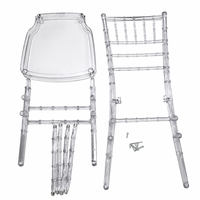 Chaises Chiavari en résine acrylique transparente en gros pour mariages, événements, fêtes, salon et entrée