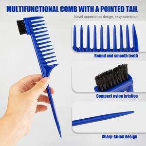 Peigne à pointes multi-usages Peigne volumateur <span class=keywords><strong>Salon</strong></span> <span class=keywords><strong>de</strong></span> <span class=keywords><strong>coiffure</strong></span> <span class=keywords><strong>pour</strong></span> femmes Peigne à queue <span class=keywords><strong>de</strong></span> rat à dents larges antistatique <span class=keywords><strong>pour</strong></span> cheveux longs - Product Image 3