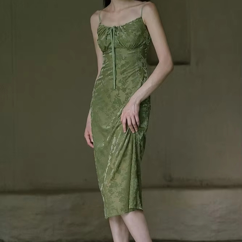 88888 Hot Trending Products Long slip Dress Slim Lace-up Flock Printing slip Dress for Women
