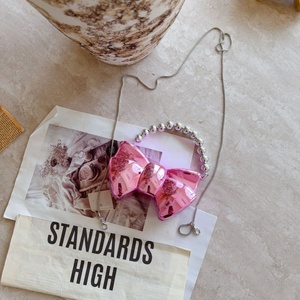 Nuova Borsa da Sera di Lusso in Acrilico con Fiocco, <span class=keywords><strong>Pochette</strong></span> Portarossetto, Mini Borsa a Tracolla per Ragazze, Elegante Borsetta da Festa - Product Image 3