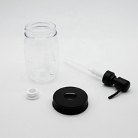 Bouchon de pompe en acier inoxydable noir de 500ml en verre de qualité commerciale pour bouteille de pompe à lotion liquide de savon