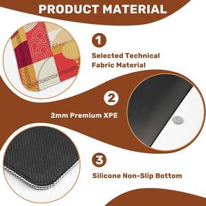 Alfombrilla de Mahjong geométrica de Año Nuevo chino, tablero reductor de ruido antideslizante de 31,5x31,5 pulgadas para Novedades de fiesta de dominó de póquer - Product Image 3