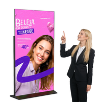 Hochauflösende 65 75 86 98 Zoll 4K Vollbild Digital Signage Displays, Freistehende Werbebildschirme für Einkaufszentren und Aufzüge