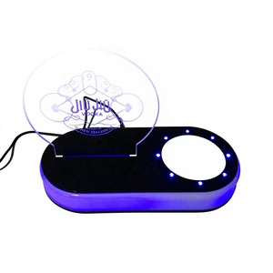 Exhibidor de Bebidas Acrílico Iluminado Moderno, Soporte para Botellas LED de Alta Gama - Product Image 1