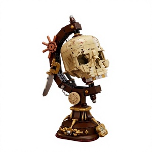 1003 Skull Globe, 200+ Piezas, Bloques de Construcción, Esqueleto Pirata, Modelo de la <span class=keywords><strong>Tierra</strong></span>, Decoración de Escritorio para Halloween, Regalo para Niños Mayores de 6 Años - Product Image 1