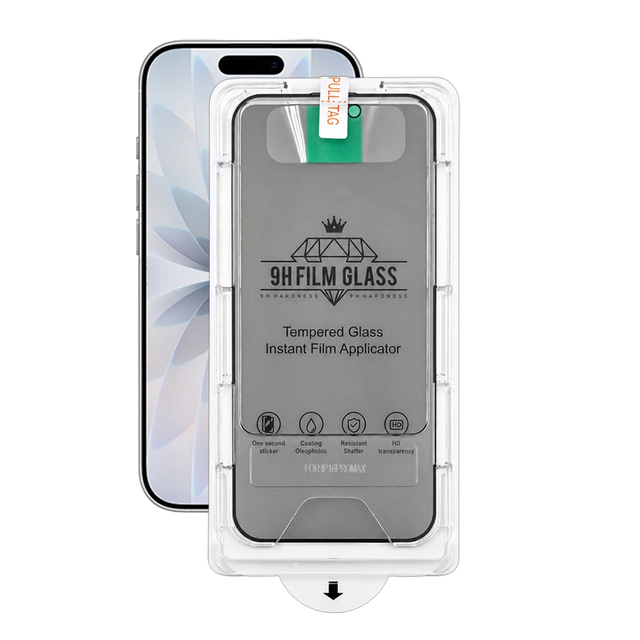 9H Privacy Glass Screen Protector for iPhone 16 Pro Max Tempered Glass Anti-Spy Automatic Alignment Tool
