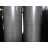 Film PVC gaufré gris grain de bois, résistant aux rayures, pour portes d'armoires de cuisine, panneaux de meubles, revêtement de surface décoratif