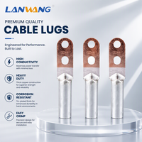 Connecteur de borne bimétallique cuivre-aluminium DTL, cosses de câble à double trou, cosses de transition soudées par friction, cosses à sertir, homologuées 1000V