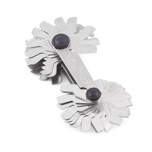 52Pcs Metrish 60 Grad und Weiß wert 55 Grad Schraube Pitch <span class=keywords><strong>Gauge</strong></span> Gewinde messgerät - Product Image 1