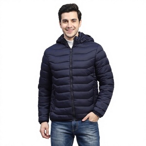 Nouvelle Arrivée Vente Chaude 2026 Veste Puffer Homme Bleu Marine Légère de Haute Qualité avec Impression de Logo Personnalisé et Design Optimal - Product Image 1