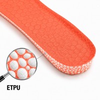 Semelles intérieures respirantes en PU confortables avec amorti antichoc écologique et design antidérapant en ETPU Popcorn pour le sport et la marche quotidienne