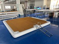 Plateforme de loisirs gonflable en PVC sur mesure pour jet ski, ponton flottant, installations aquatiques, garantie 2 ans, usage commercial, capacité 100 kg
