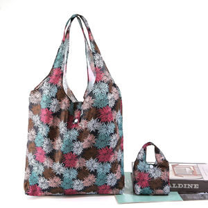 Bolsa de Compras Ecológica de Bolsillo, 190t Nailon, Bolsa de Plástico Cuadros, Poliéster, Plegable, Reutilizable, Bolsa de Plástico para Comestibles - Product Image 5