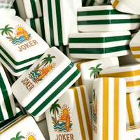 Jeu de Mahjong Américain Personnalisé à 5 Couches, Tuiles Gravées, pour Fêtes à la Plage et au Bord de la Piscine, Mahjong de Voyage, Divertissement en Extérieur